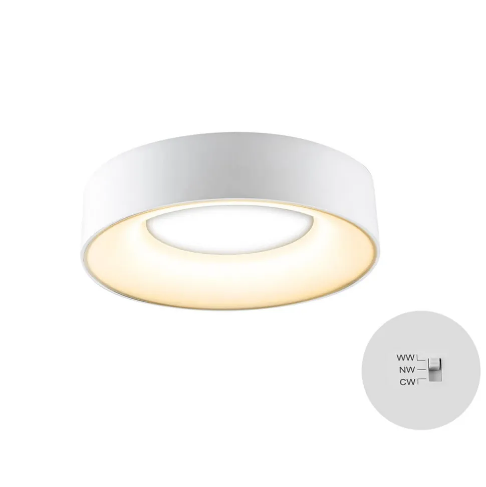 Sauro LED-loftslampe, Ø 30 cm, hvid