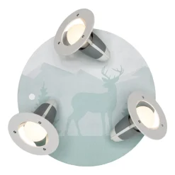 Scandi forest loftlampe, mintgrøn, Ø 29 cm, 3 lyskilder, E14