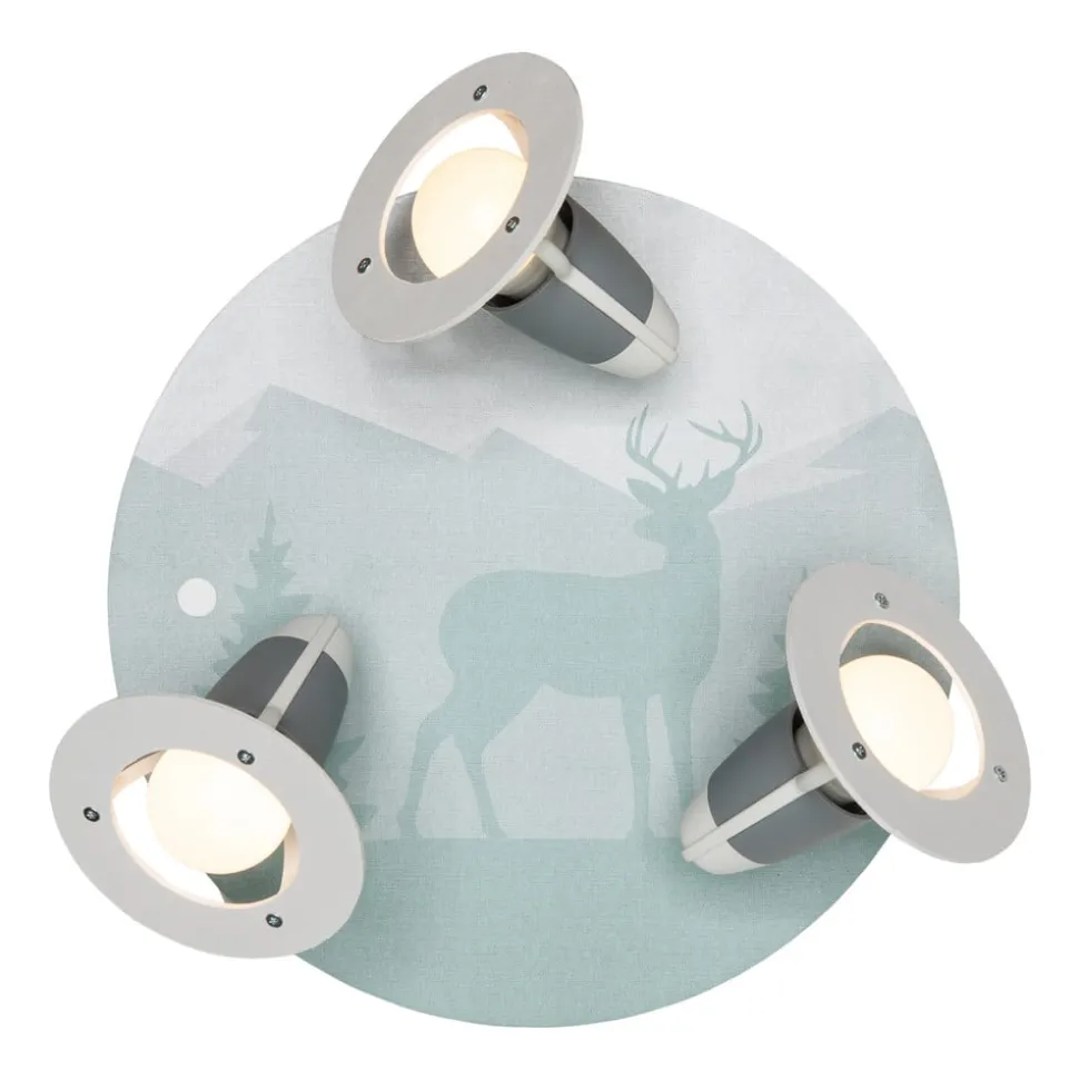Scandi forest loftlampe, mintgrøn, Ø 29 cm, 3 lyskilder, E14