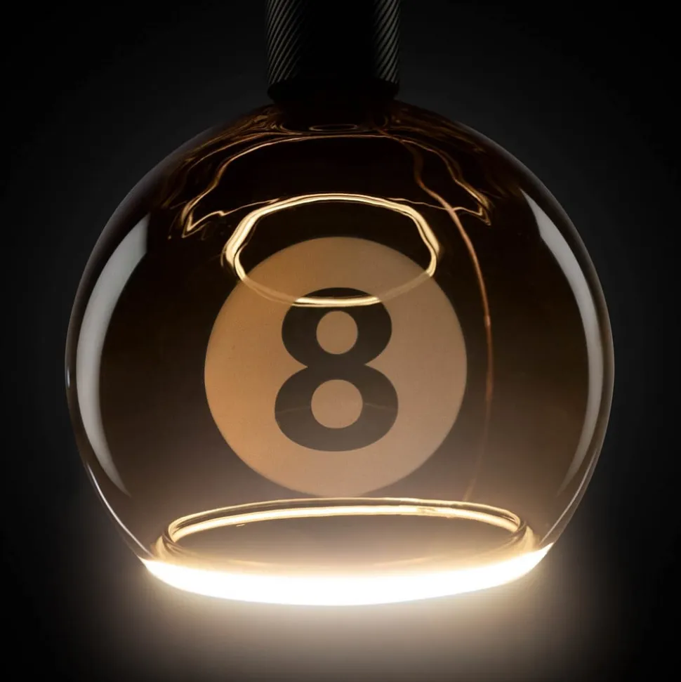Segula LED-kugle Flydende Billard sort 8, E27, G200 4 W 922