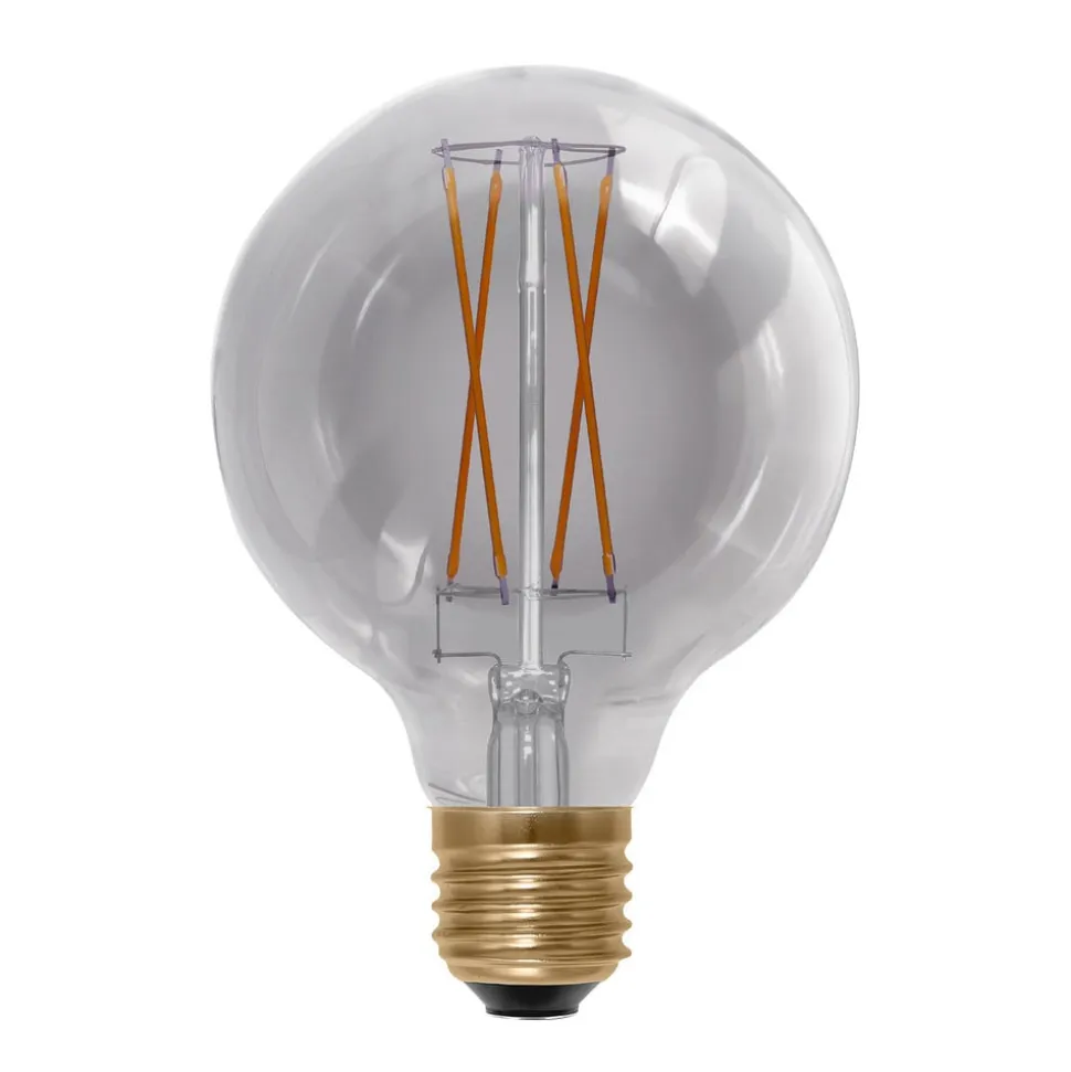 SEGULA LED-pære E27 5 W G95 1.900 K dæmpbar smoke