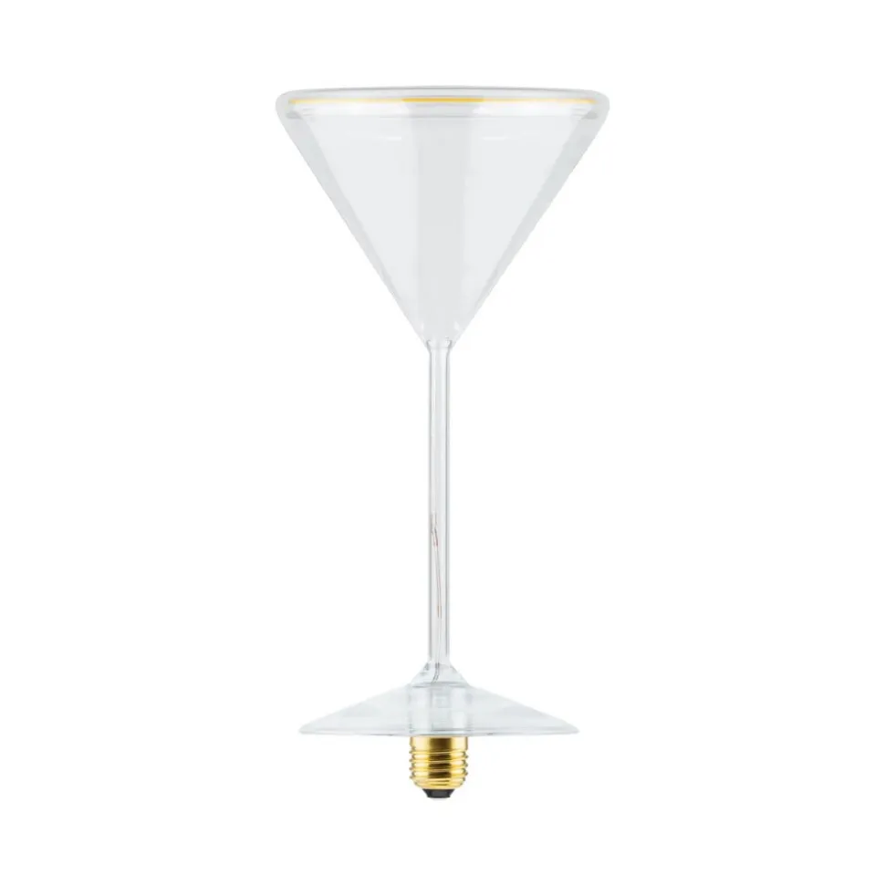 Segula LED-pære Floating Martini, E27, 6 W, 922 dæmpbar