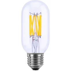 SEGULA Tube LED-pære E27 8 W 2.700 K klar, dæmpes