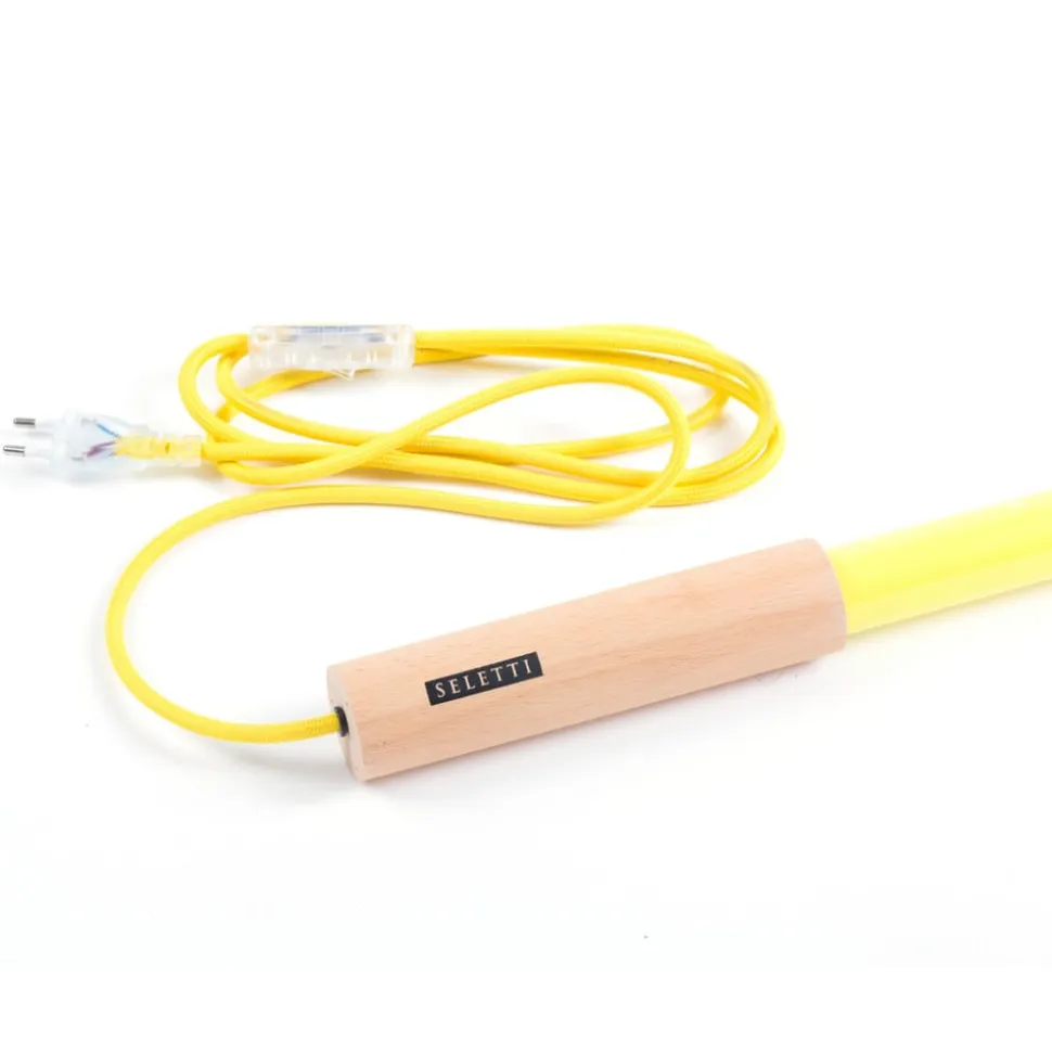 SELETTI LED-lys Linea, gul, trædetaljer, universal