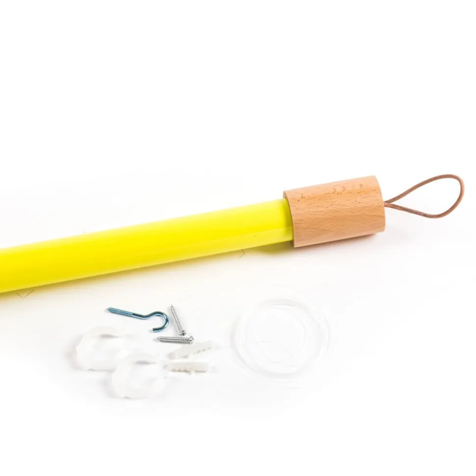 SELETTI LED-lys Linea, gul, trædetaljer, universal