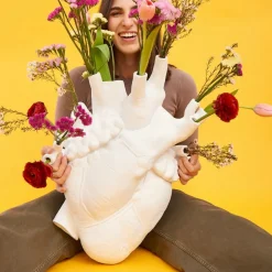 SELETTI Love in Bloom Kæmpe vase, hvid, h 60 cm, glasfiber