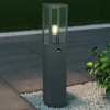 Sensor-vejlampe GARONNE, antracit, højde 80 cm, metal IP44