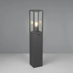 Sensor-vejlampe GARONNE, antracit, højde 80 cm, metal IP44