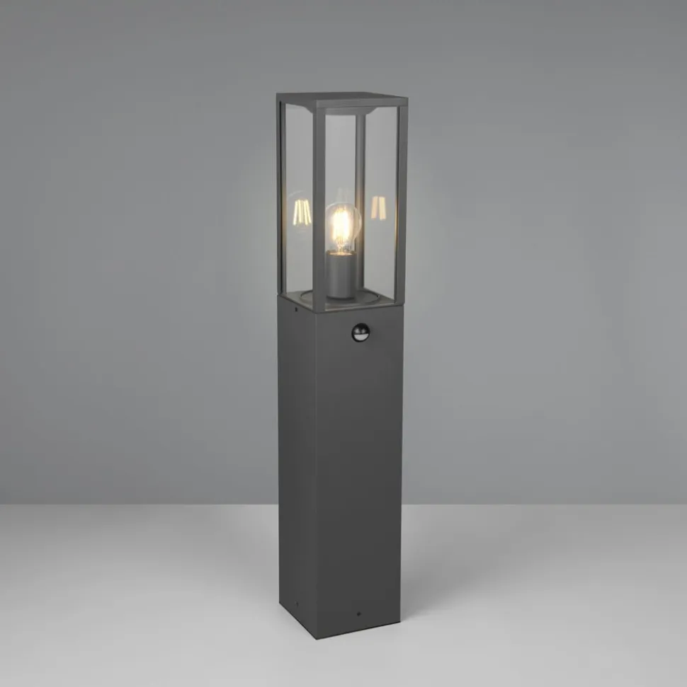 Sensor-vejlampe GARONNE, antracit, højde 80 cm, metal IP44