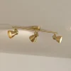 Seras loftsspot, børstet messing-guld, 3-flamme