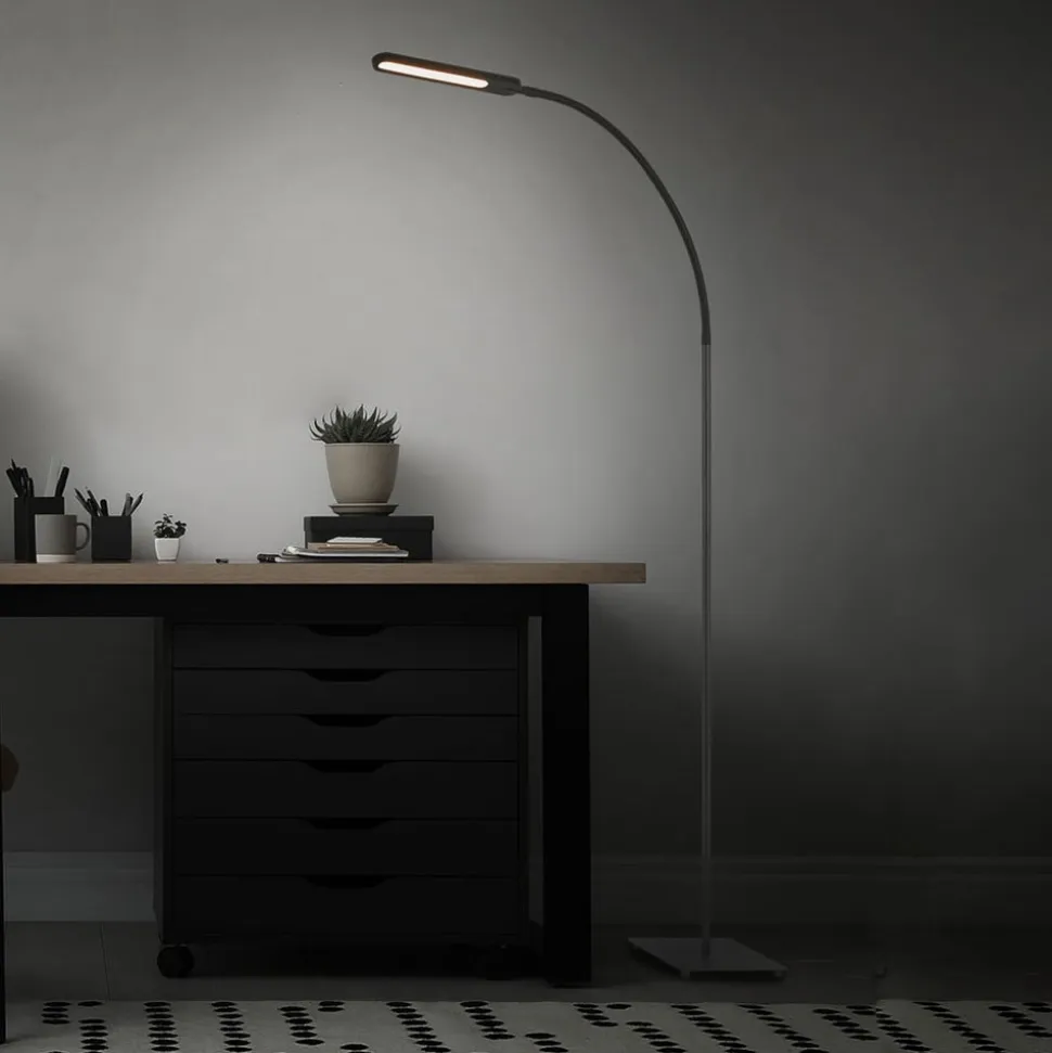 Servo LED-gulvlampe, kan dæmpes, CCT, sort