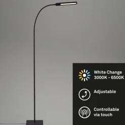 Servo LED-gulvlampe, kan dæmpes, CCT, sort