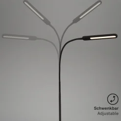 Servo LED-gulvlampe, kan dæmpes, CCT, sort