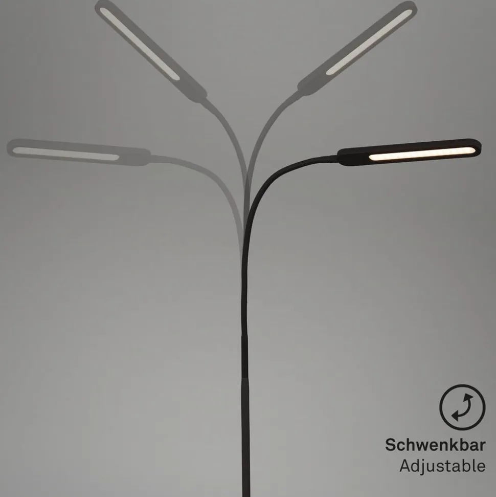 Servo LED-gulvlampe, kan dæmpes, CCT, sort