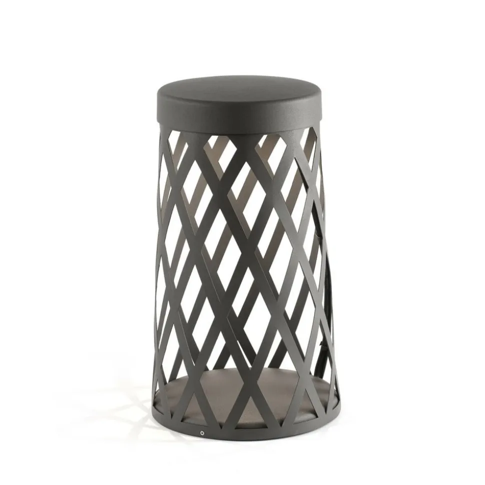 Shadow LED-sokkellampe, mørkegrå, aluminium, højde 45 cm