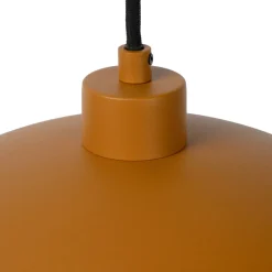Siemon hængelampe af stål, Ø 40 cm, okkergul