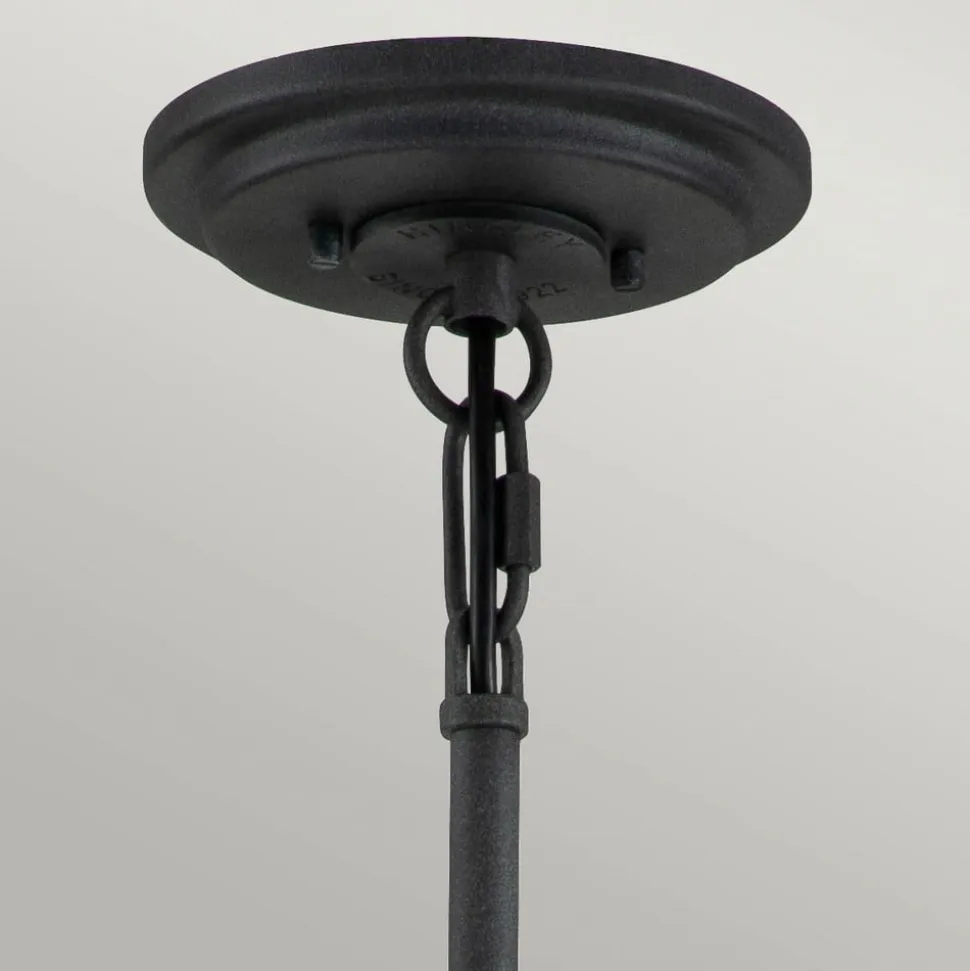 Silas lysekrone, sort, 6 lyskilder, Ø72,3cm