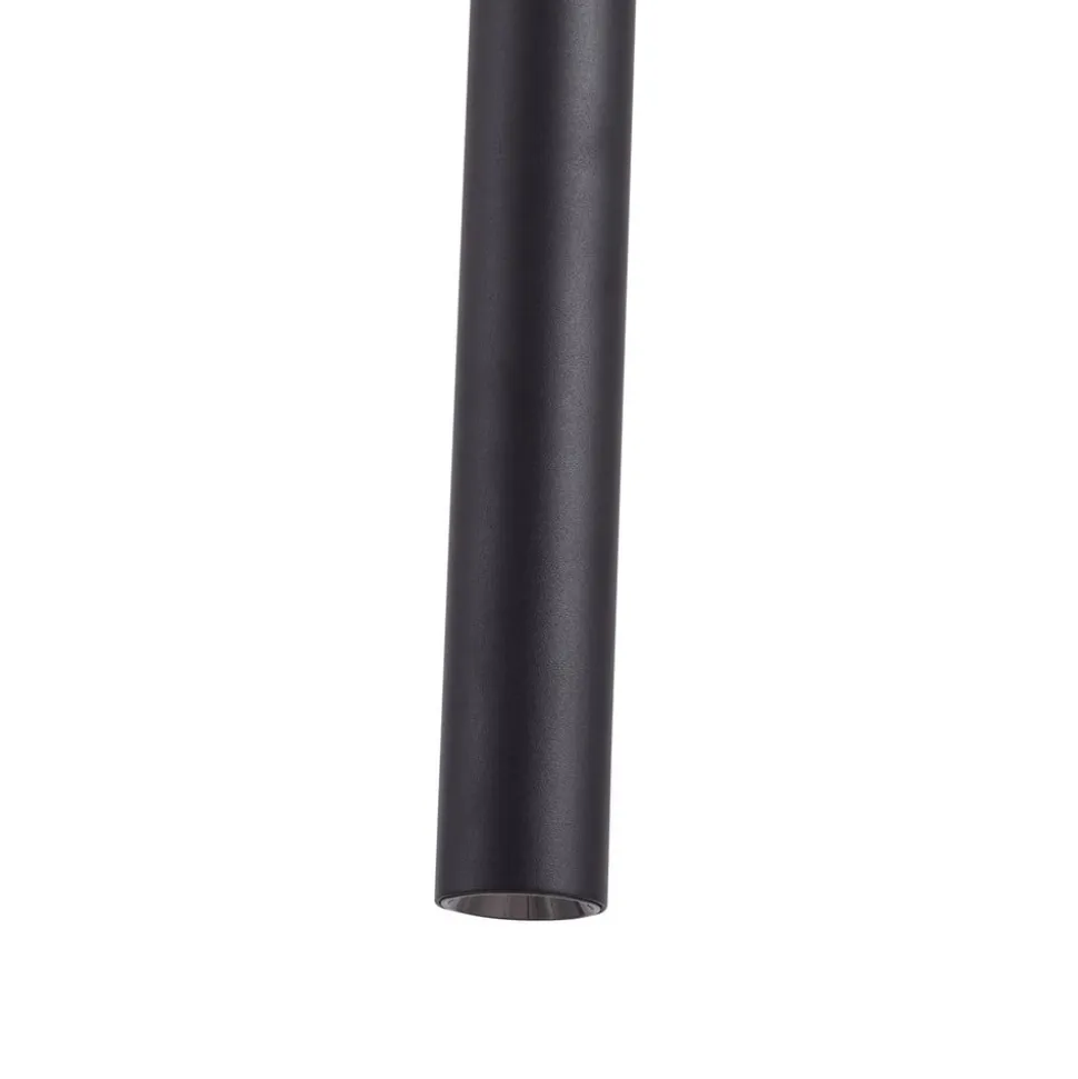 Skinne system 48V Lumaro, pendel, rørpære, 3 lyskilder, sort