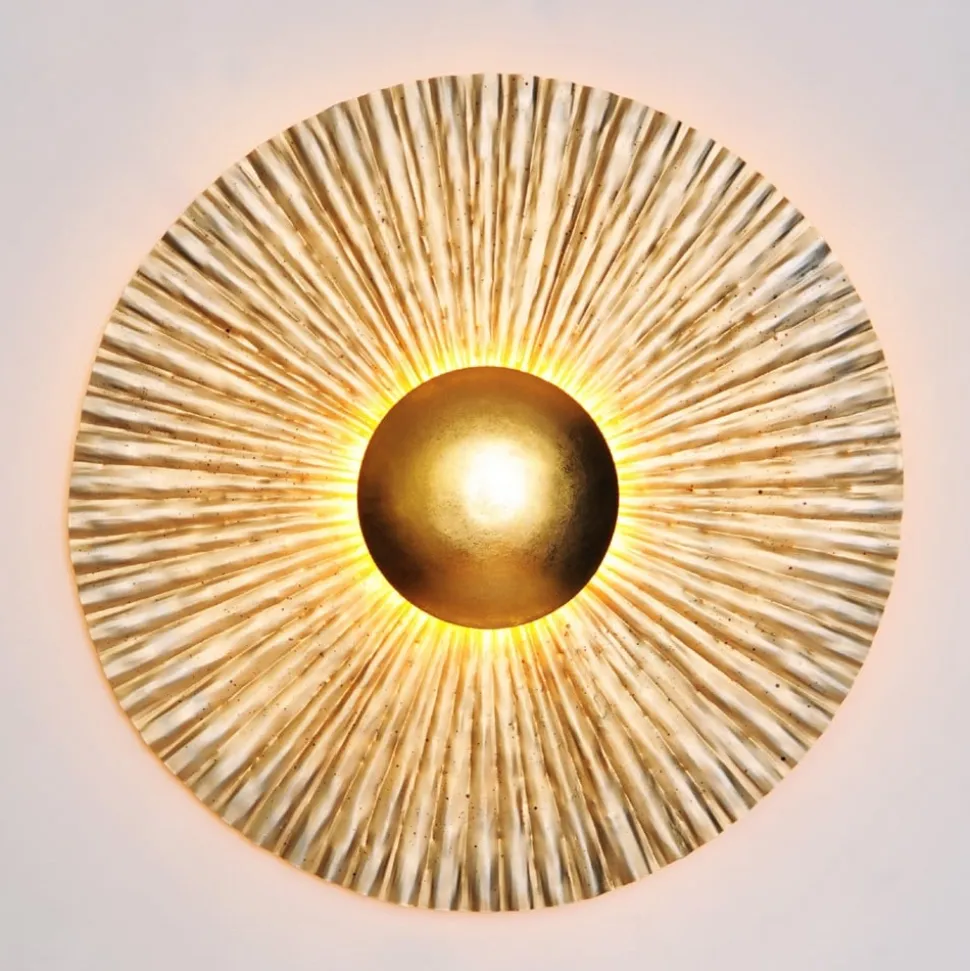 Skinnende Bronzo væglampe