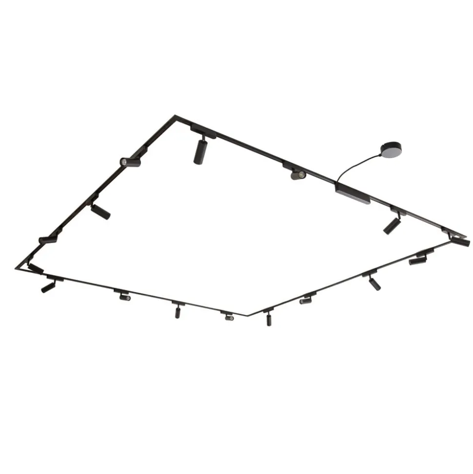 Skinnesystem 48V Lumaro spots 16-flg. sort Ø4cm dæmpbar