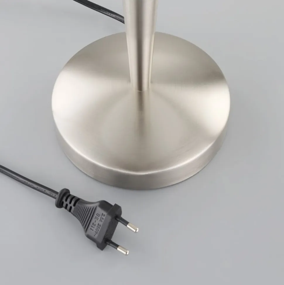 Skøn Viola bordlampe i mat nikkel