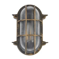 Skotlampe Porto oval, sort-guld