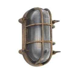 Skotlampe Porto oval, sort-guld