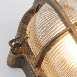 Skotlampe Porto oval, sort-guld