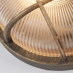 Skotlampe Porto rund, sort-guld