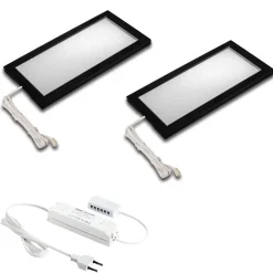 Sky LED-underskabslampe 2 stk. 4.000 K sort