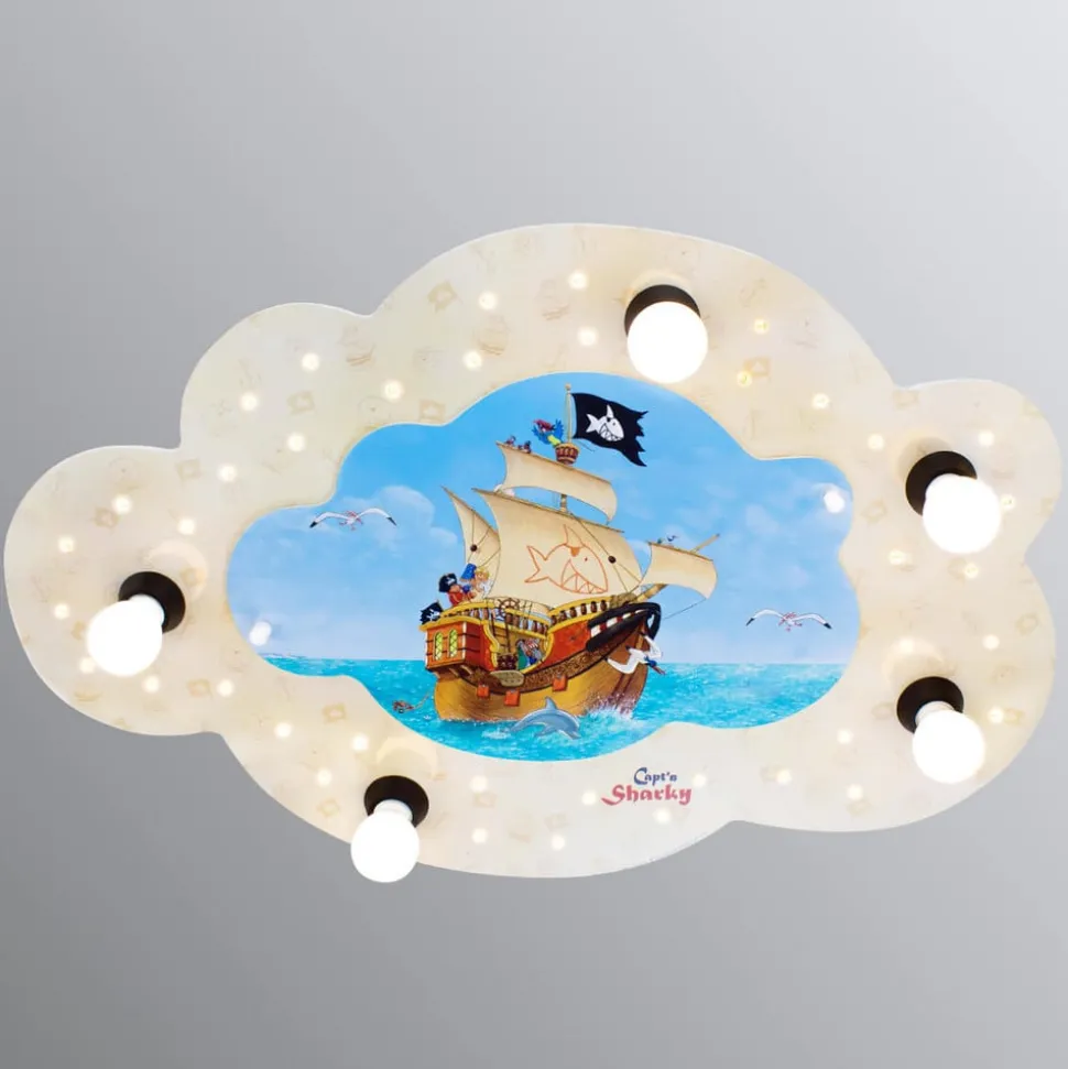 Skyformet Capt'n Sharky loftlampe med LED’er