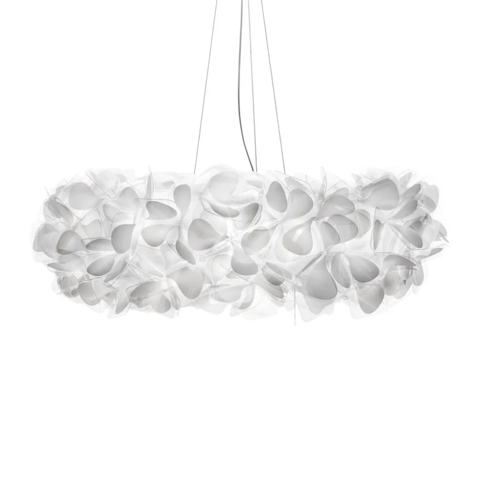 Slamp hængelampe Clizia Mama Non Mama, Ø78cm, hvid/klar