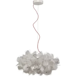 Slamp hængelampe Clizia Mama Non Mama, Ø53cm, hvid/rød