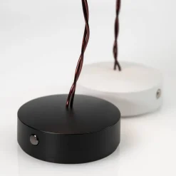 Slamp LaFleur LED-bordlampe, genopladeligt batteri, fløjl