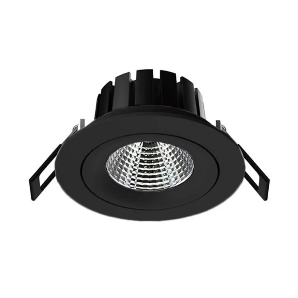 SLC DL04 LED-indbygningslampe sort 3.000 K