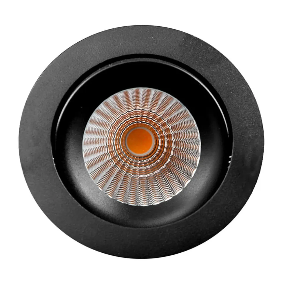 SLC DL04 LED-indbygningslampe sort 3.000 K