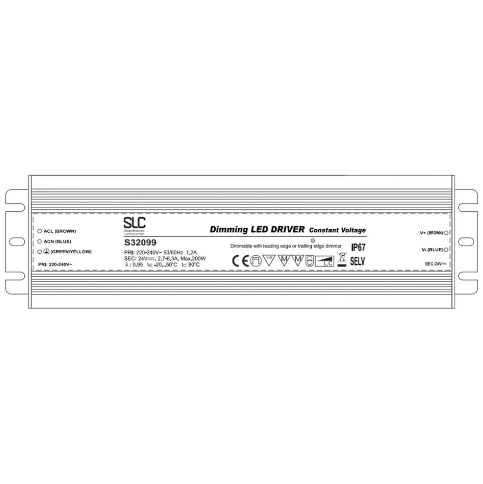 SLC driver CV 24W 200W PWM IP67