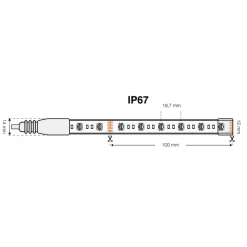 SLC LED-Strip RGBW 10m 144W IP67