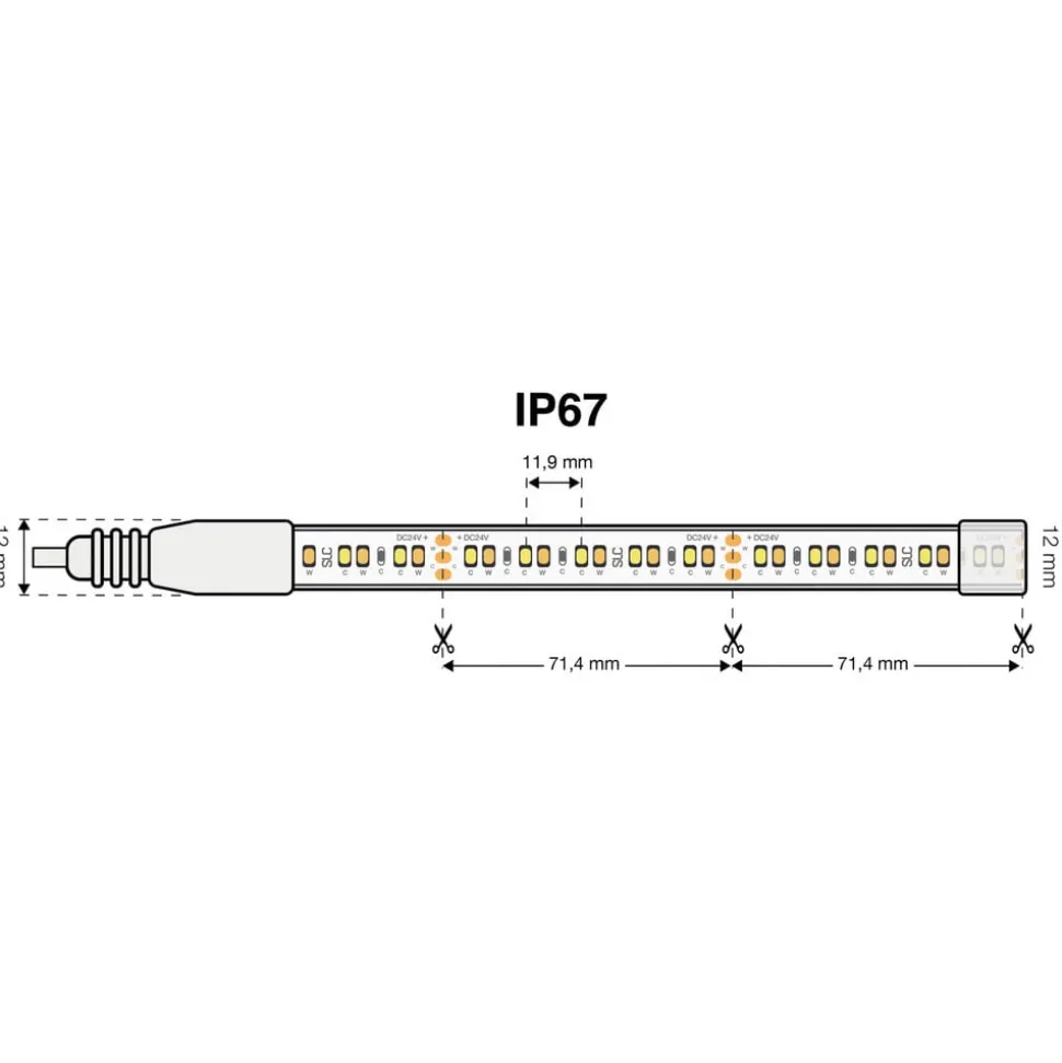 SLC LED-Strip Tunable White 827-865 10m 125W IP67