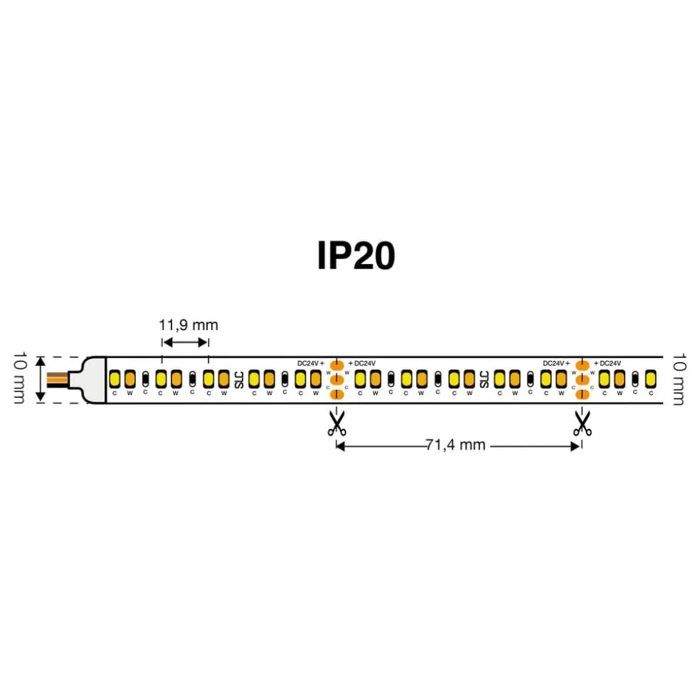 SLC LED-strip Tunable White 827-865 10m 125W IP20