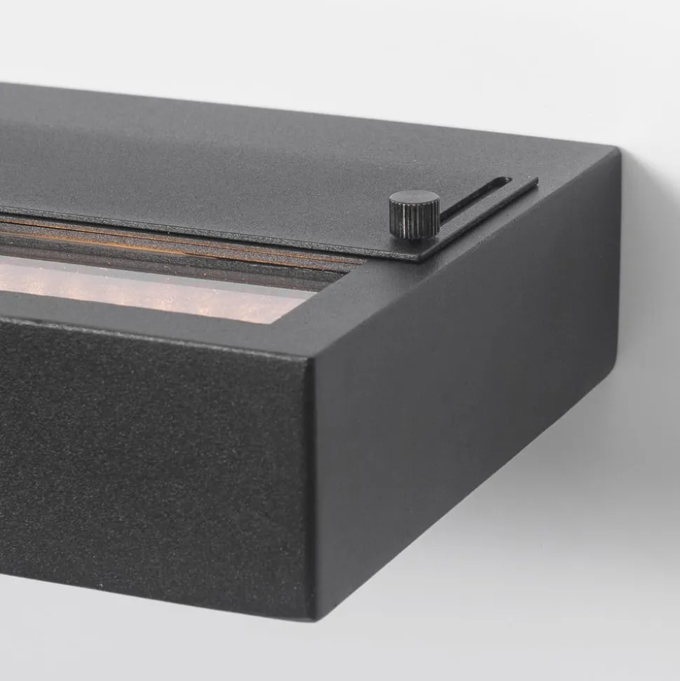 SLC LED-væglampe Illumin8, sort, CCT, aluminium