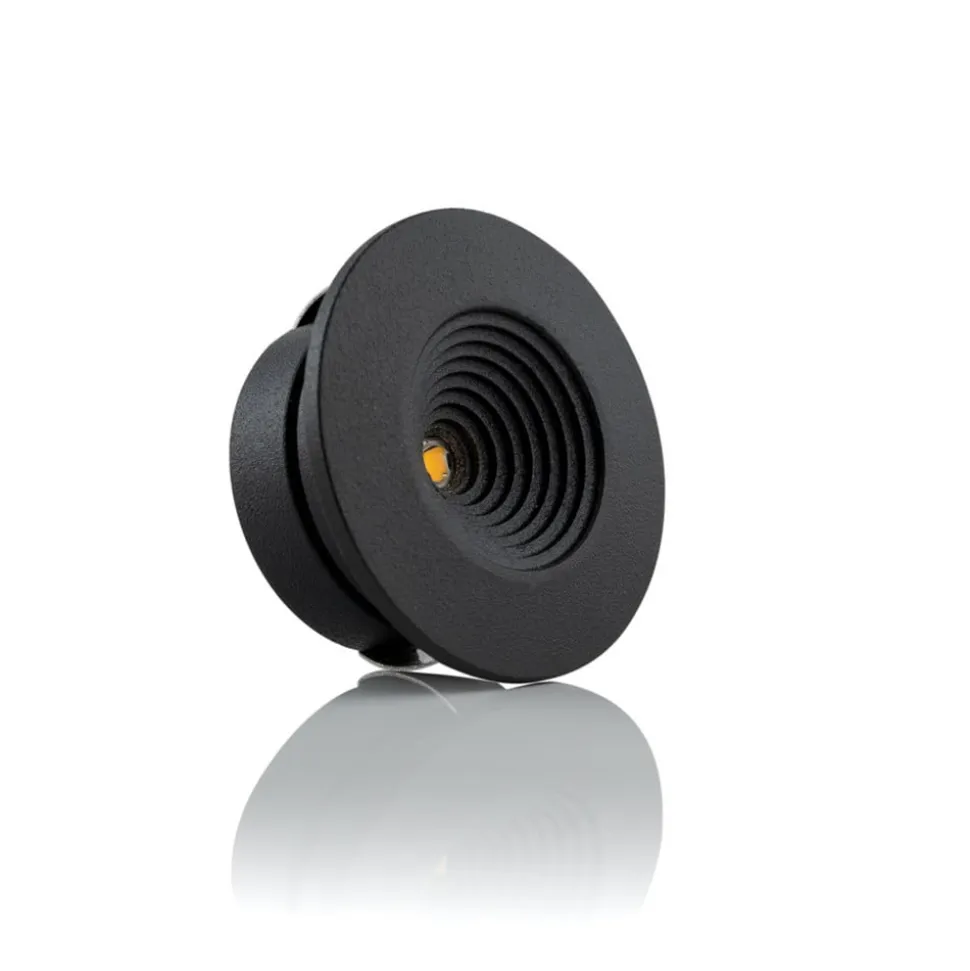 SLC MiniOne Fast LED-indbygningslampe sort 3.000K