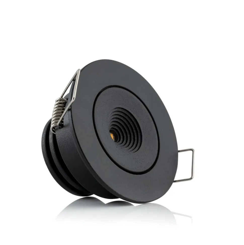 SLC MiniOne Tilt LED-indbygningslampe sort 2.700 K