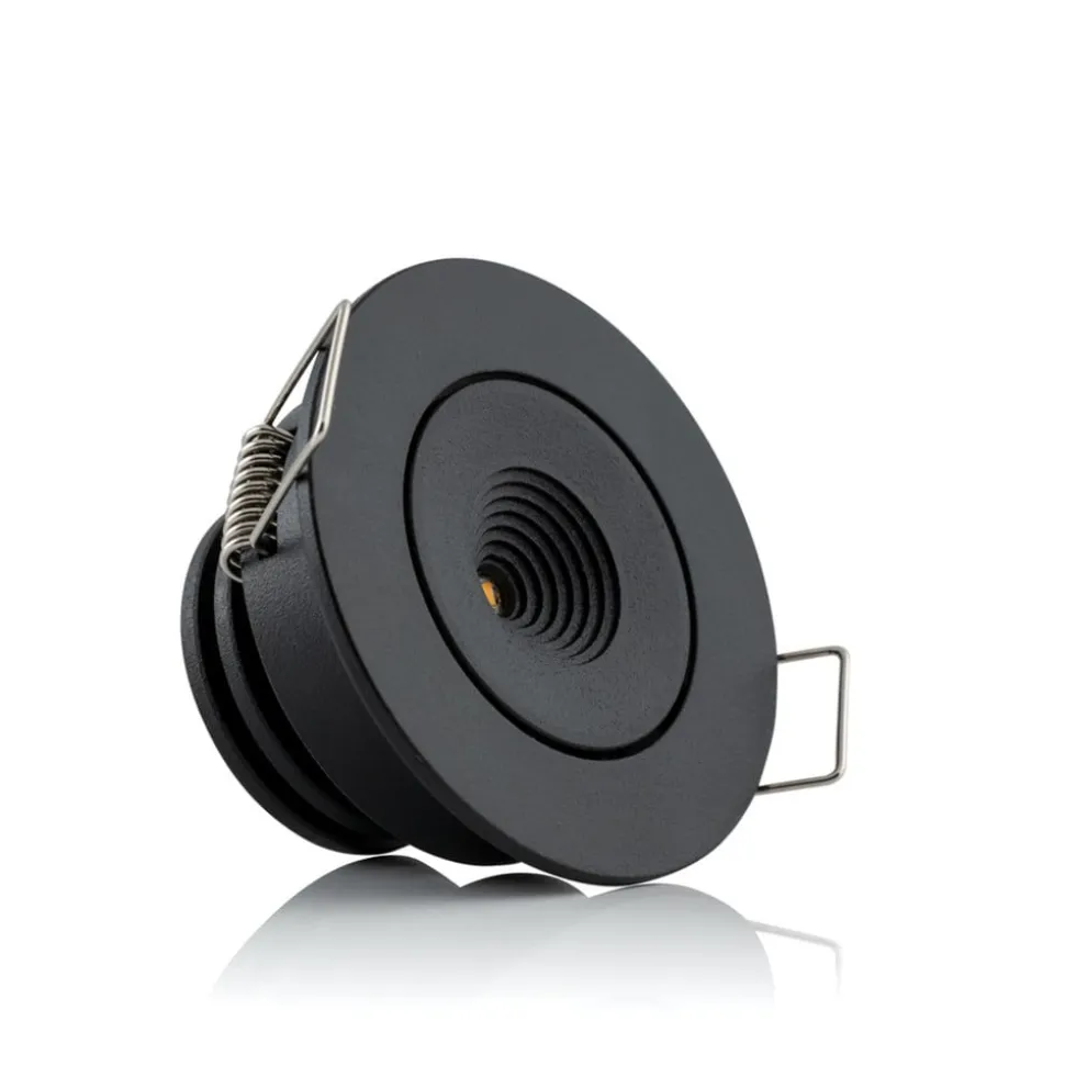SLC MiniOne Tilt LED-indbygningslampe sort 3.000 K