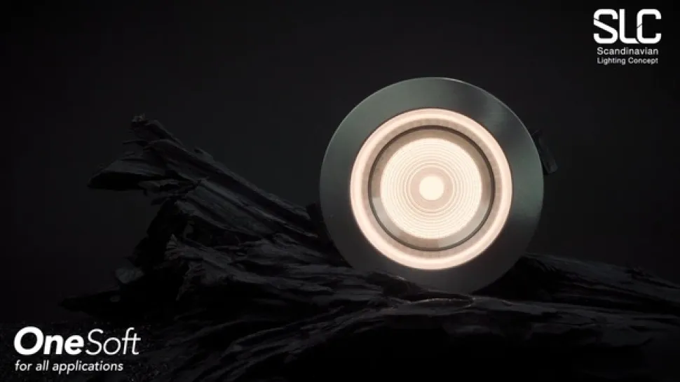 SLC One 360° LED indbygningslampe dæmpet til varm hvid