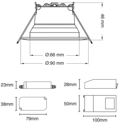 SLC One 360° SunLike LED indbygningslampe hvid 927