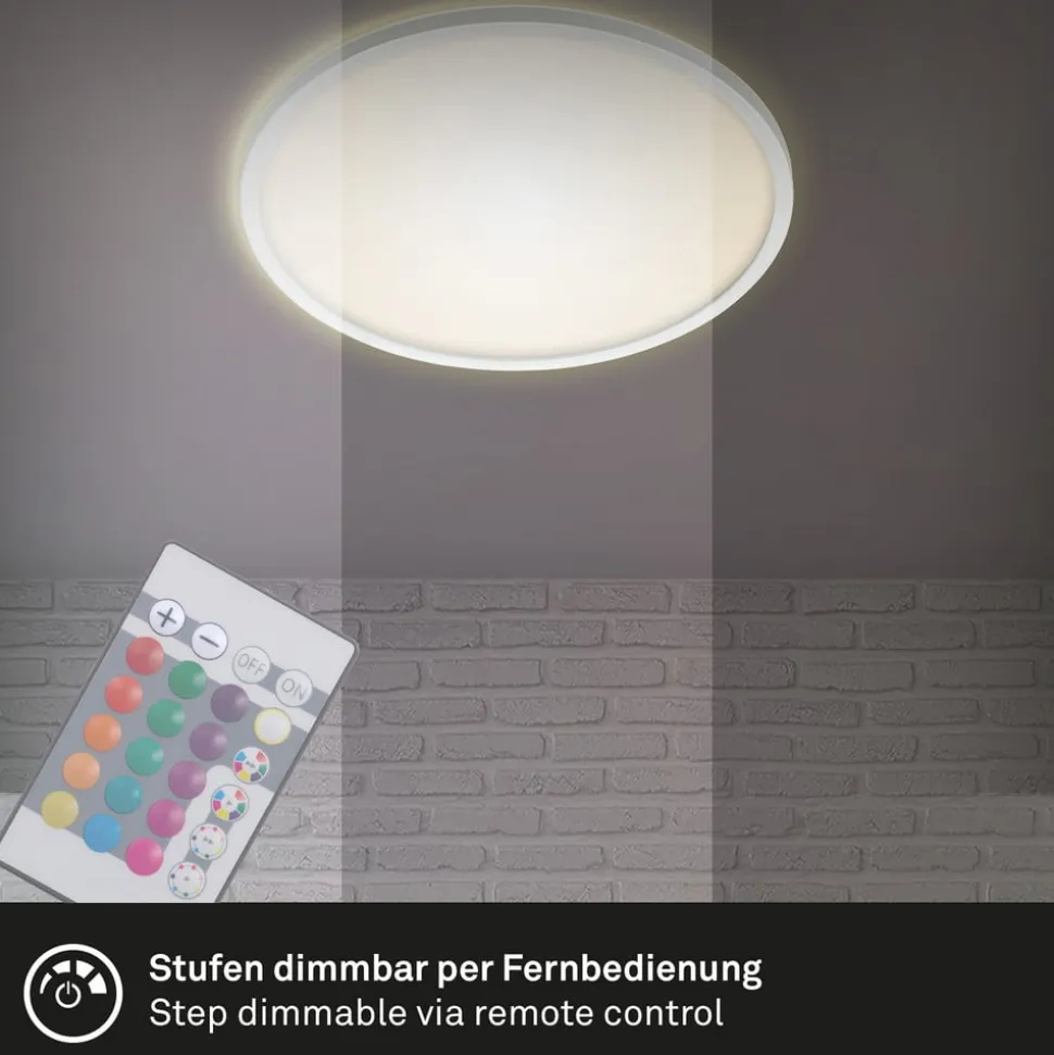 Slim LED-panel rundt RGBW effekt Ø42cm hvidt