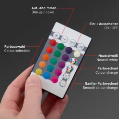 Slim LED-panel rundt RGBW effekt Ø42cm hvidt