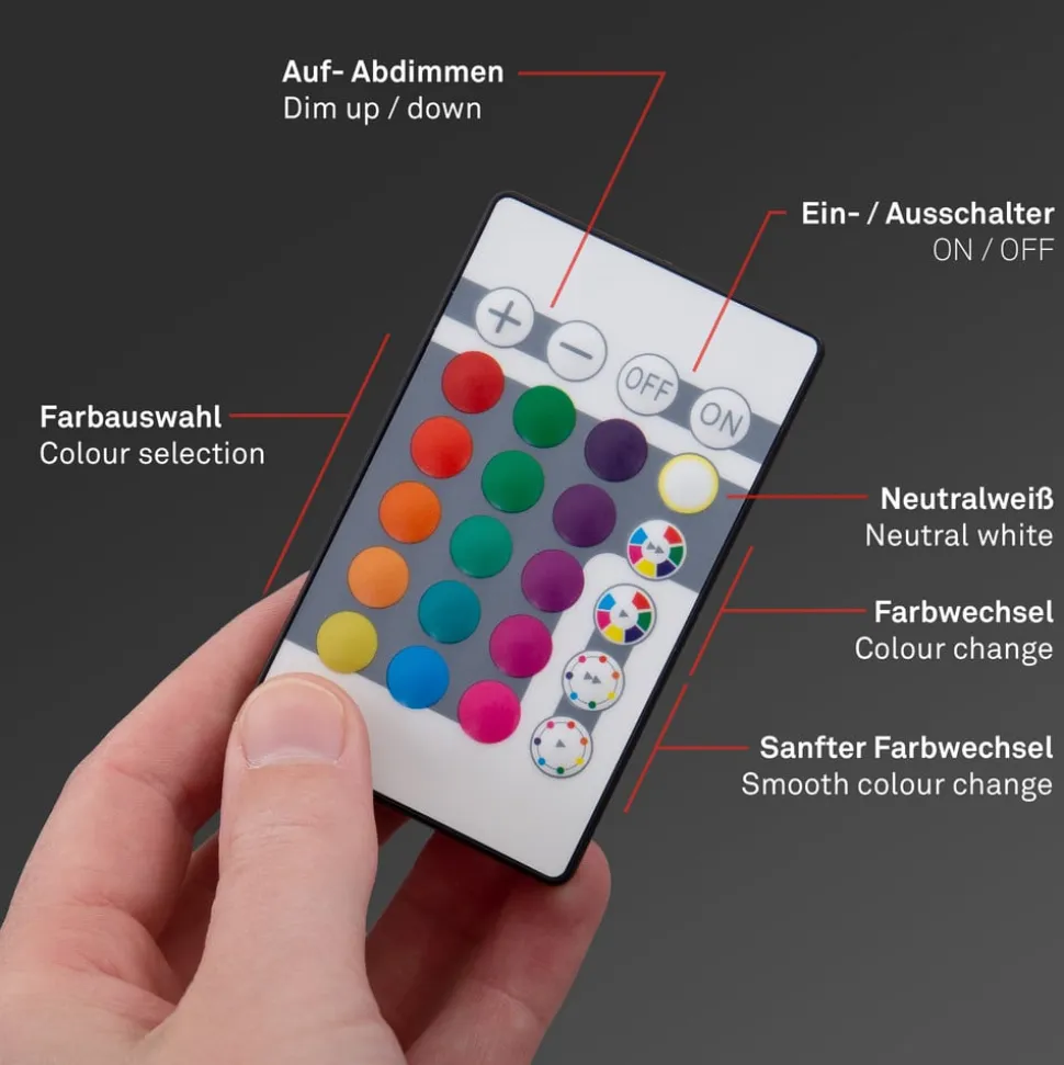 Slim LED-panel rundt RGBW effekt Ø42cm hvidt
