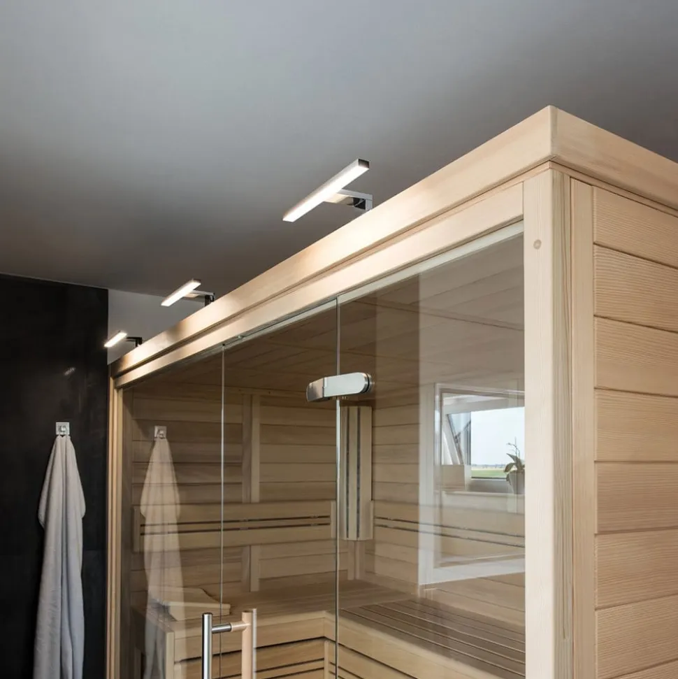 SLV Dorisa LED-klemme væglampe bredde 30 cm krom